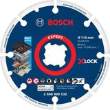 Myg Plus Bosch 1x Expert Diamond Metal Wheel X-Lock Kesme Diski 115 mm (Dökme Demir, Paslanmaz Çelik, Çelik, Demir Içermeyen Metalle, Ø 115 Mm, Aksesuar Küçük Avuç Taşlama Makinesi)