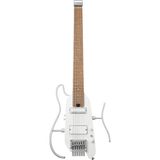 Myg Plus Donner Hush x Pro Elektro Gitar Kiti - Akıllı Seyahat Gitarı Düzinelerce Önceden Ayarlanmış Kombinasyonlu, 7 Ton Sim Seçeneği, Metalik Beyaz