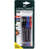 Myg Plus Faber-Castell 1425 Tükenmez Kalem Seti, 5'li, 0.7mm, Kırmızı-Mavi-Siyah