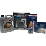 Myg Plus Netex Premium Bakım Seti Fiat Egea 1368CC Benzin 96PS E6D Model Yılı (2020-2021) (Liqui Moly Top Tec 6310 0W20 Motor Yağı, Bosch S3317 Hava Filtresi, M2228 Kabin Filtresi, P7347 Yağ Filtresi) - Afrika Cevizi Rengi