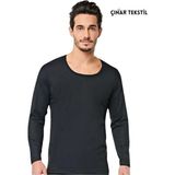 Myg Plus Tutku Erkek Termal Uzun Kollu Iç Giyim Üst Siyah 2xl - 0001 - Siyah