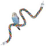 Mygeromon Papağanlar, Papağanlar, Papağanlar, Papağanlar, Muhabbet Kuşları için Kuş Halatı Tüneği Oyuncak (80 cm Metal somun)