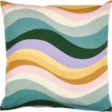 Myggblomster Kırlent Kılıfı, 50X50 Cm, Çok Renkli, Dalga Desenli - 10 cm - 00-Siyah - Beyaz