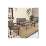 Mygusi "" Hayal Balkon, Bahçe, Cafe - Metal Kanepe Koltuk Takımı - Sehaplı