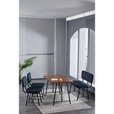 Mygusi Hayat 70 X 110 Amalfi Mutfak Masası, Mutfak Masası Takımı, Yemek Masası, 2 Sandalye 1 Bench - Lacivert