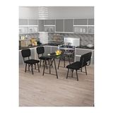 Mygusi Hayat 70 X 110 Bendir Mutfak Masası, Mutfak Masası Takımı, Yemek Masası, 2 Sandalye 1 Bench - Siyah