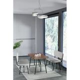 Mygusi Hayat 70x110 Amalfi Mutfak Masası, Mutfak Masası Takımı, Yemek Masası, 2 Benchli - Açık Gri