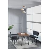 Mygusi Hayat 70x110 Amalfi Mutfak Masası, Mutfak Masası Takımı, Yemek Masası, 2 Benchli - Antrasit