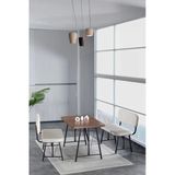 Mygusi Hayat 70x110 Amalfi Mutfak Masası, Mutfak Masası Takımı, Yemek Masası, 2 Benchli - Krem