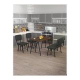 Mygusi Hayat 70X110 Amalfi Mutfak Masası, Mutfak Masası Takımı, Yemek Masası, 2 Sandalye 1 Bench - Antrasit