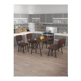 Mygusi Hayat 70x110 Amalfi, Mutfak Masası Takımı, Yemek Masası, 2 Sandalye 1 Bench - Kahverengi