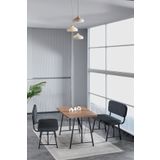 Mygusi Hayat 70x110 Atlantik Mutfak Masası, Mutfak Masası Takımı, Yemek Masası, 2 Benchli - Antrasit