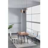 Mygusi Hayat 70x110 Atlantik Mutfak Masası, Mutfak Masası Takımı, Yemek Masası, 2 Benchli - Krem