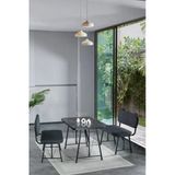 Mygusi Hayat 70x110 Bendir Mutfak Masası, Mutfak Masası Takımı, Yemek Masası, 2 Benchli - Antrasit