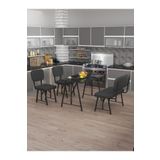 Mygusi Hayat 70x110 Bendir Mutfak Masası, Mutfak Masası Takımı, Yemek Masası, 2 Sandalye 1 Bench - Antrasit
