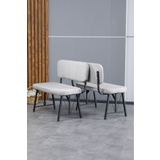 Mygusi Hayat Serisi Mutfak, Yemek, Bahçe, Kafe, Modern Bench, Puf, 1 Adet - Açık Gri