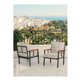 Mygusi Modern Balkon, Bahçe, Cafe, Metal Koltuk, Kanepe Tekli - Krem