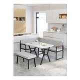 Mygusi Src 70x110cm Beyaz Masalı, Köşe Takımı, Mutfak, Balkon Köşe Takımı, Mutfak Masası Takımı - Açık Gri