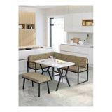 Mygusi Src 70x110cm Beyaz Masalı, Köşe Takımı, Mutfak, Balkon Köşe Takımı, Mutfak Masası Takımı - Cappucino