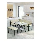 Mygusi Src 70x110cm Beyaz Masalı, Köşe Takımı, Mutfak, Balkon Köşe Takımı, Mutfak Masası Takımı - Krem