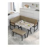 Mygusi Src 70x110cm Efes Masalı, Köşe Takımı, Mutfak, Balkon Köşe Takımı, Mutfak Masası Takımı - Cappucino