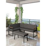 Mygusi Src Balkon, Bahçe, Cafe, Köşe Takimi Antrasit
