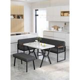 Mygusi Src Serisi Modern Mutfak Balkon Köşe Takımı Metal Malzeme 70 x 110 cm Antrasit Renkli - 70x110