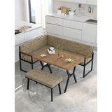 Mygusi Src Serisi Mutfak, Balkon Köşe Takımı, 70 x 110 cm Atlantik Masalı - Cappucino - 70x110