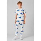 Myhanne Desenli Erkek Çocuk Pijama Takımı 91101 - Mavi - 12 - 13 Yaş
