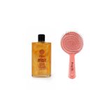 Myhica Işıltılı Saç & Vücut Nemlendirici Yağ - 100 Ml + Pembe Pro Üç Boyutlu Oval Saç Fırçası 02