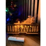 MYK Hediye ve Sanat Atölyesi Alev Efektli Işıklı Kumandalı Aroma Difüzör & Nemlendirici Masaüstü MYK Hediye ve Sanat Atölyesi
