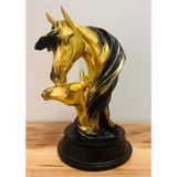 MYK Hediye ve Sanat Atölyesi At ve Yavrusu Biblo Kırılmaya Dayanıklı 1. Kalite Salon & Ofis Heykeli (28 cm)