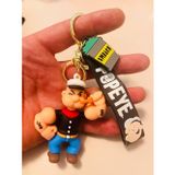 MYK Hediye ve Sanat Atölyesi Temel Reis Popeye Silikon Figürlü Anahtarlık Karışık Model Çanta & Araba Süsü