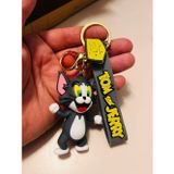 MYK Hediye ve Sanat Atölyesi Tom ve Jerry Sevimli Kedi Tom Silikon Anahtarlık – Çanta & Araba Süsü