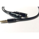 Mykablo 1e/2d Kaliteli Mikrofon-Kulaklık Ayırıcı Kablo - Siyah - 20 cm