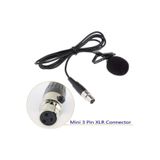 Mykablo 3 Pin Mini XLR Dişi Uçlu Yaka Mikrofonu 1.2 Metre