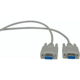 Mykablo 9 Pin D-Sub Rs232 Dişi - Dişi Kablo 1.8 Metre - Gri - 9 Pin D-Sub RS232 Kablo Dişi - Dişi