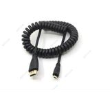 Mykablo Ince Yüksek Hızlı Micro HDMI Sarmal Spiral Kablo 4K * 2k - Micro HDMI to HDMI Helezon / Spiral Kablo - Siyah