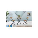 mykhediyevesanatatölyesi Ahşap Katlanır Masa Sandalye Bahçe Balkon Mutfak Takımı 2 Sandalye 1 Masa Bistro Takım PRA-10472302-5482