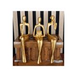 mykhediyevesanatatölyesi Modern Soyut Düşünür Heykel Seti (3’lü) | Büyük Boy Reçine Ev & Ofis Dekoru | MYK Hediye ve Sanat At PRA-13413341-735143jk