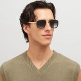Mykita Ferlo 585 53-26 Unisex Güneş Gözlüğü – Altın Titanyum Çerçeve, Füme Degrade Cam