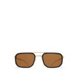 Mykita Leica Siyah Çelik Unisex Güneş Gözlüğü - Altın