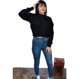 Mykonsept Örgü Detay Bayan Kazak Siyah - Standart
