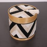 Mylamp Bali Boncuklu Bambu Saklama Kutusu M 17X17 cm - Renkli