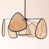 Mylamp Bulut Doğal Hazeran Avize 75 cm - 9+1 - Renkli