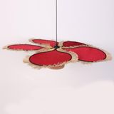 Mylamp Papatya Kadife Kumaş Avize 90 Cm 30 Cm