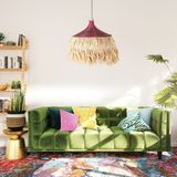 Mylamp Rafya ve Mendong Berry Aydınlatma 50X40 cm - Renkli