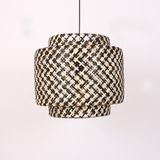Mylamp Sitrus 40X37 Cm. Siyah / Naturel Bambu Avize - Renkli