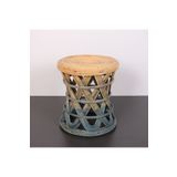 Mylamp Şölen 40x36 cm Doğal Kubu Rattan Sehpa & Tabure