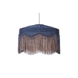 Mylamp Zarafet Gece Mavisi Püsküllü El İşçiliği Kumaş Avize 50x30 cm